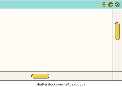 Desktop browser and dialog window templates. Computer user interface elements