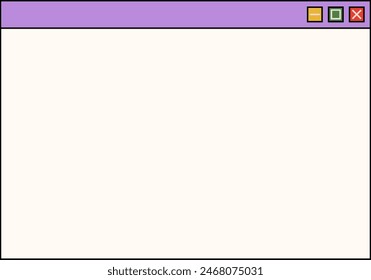Desktop browser and dialog window templates. Computer user interface elements