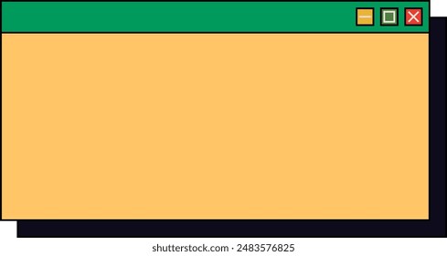 Desktop browser and dialog window templates. Computer user interface elements