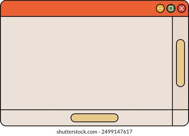 Desktop browser and dialog window templates. Computer user interface elements