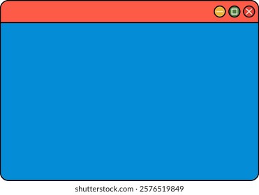 Desktop browser and dialog window templates. Computer user interface elements