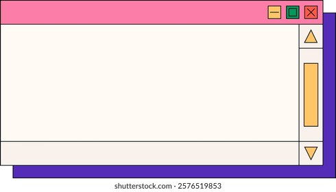 Desktop browser and dialog window templates. Computer user interface elements
