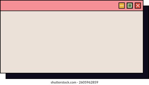 Desktop browser and dialog window templates. Computer user interface elements