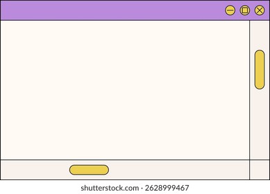 Desktop browser and dialog window templates. Computer user interface elements