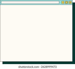 Desktop browser and dialog window templates. Computer user interface elements