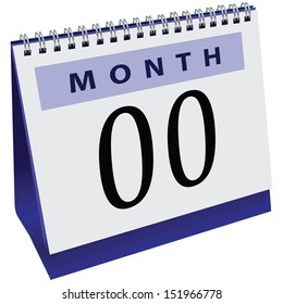 Desktop calendar with a change of pages. Vector illustration.