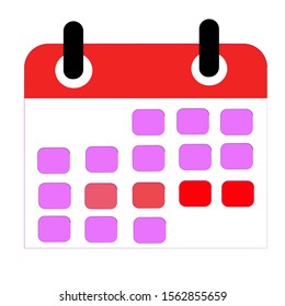 desktop calendar, no numbers, vector image