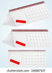 desktop calendar. Vector illustration.