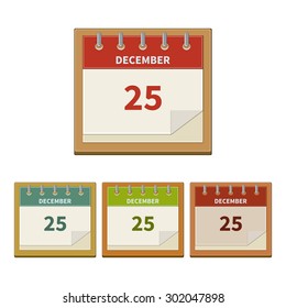 Desktop calendars. Vector illustration for your design business presentations