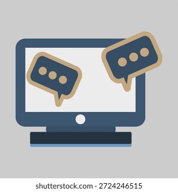 Desktop Chat Message Communication Icon