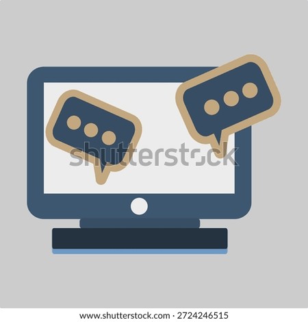 Desktop Chat Message Communication Icon