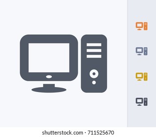 Desktop Computer - Carbon Icons. A professional, pixel-perfect icon.  