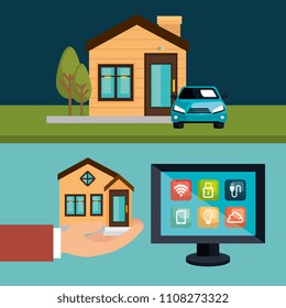 desktop computer controlling smart home