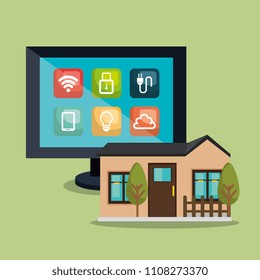 desktop computer controlling smart home