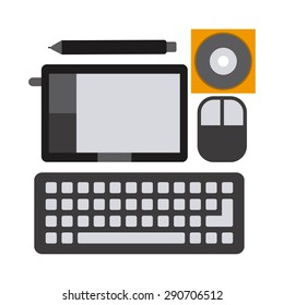 desktop computer design, vector illustration eps10 graphic 