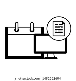 desktop computer device with document file
