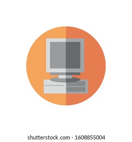desktop computer device isolated icon vector illustration design