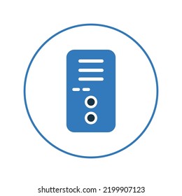 Desktop computer device pc icon | Circle version icon |