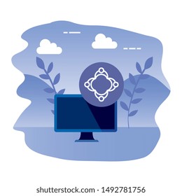 desktop computer device with teamwork
