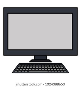 Desktop Computer Display Icon Stock Vector (Royalty Free) 1024388653 ...