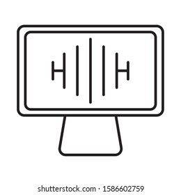 desktop computer display isolated icon vector illustration design