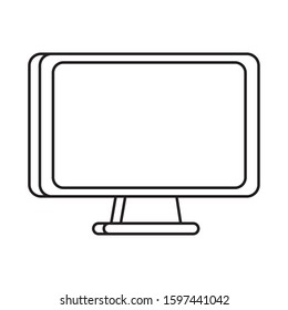 desktop computer display isolated icon vector illustration design