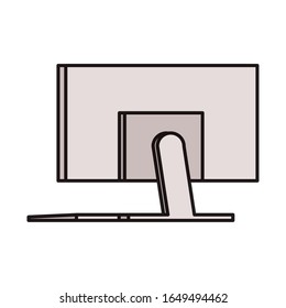 desktop computer display isolated icon vector illustration design
