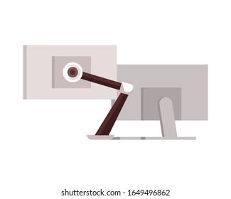 desktop computer display isolated icon vector illustration design