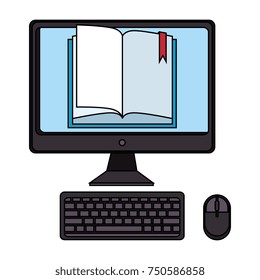 Desktop Computer With Ebook