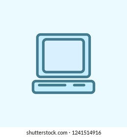 desktop computer field outline icon. Element of 2 color simple icon. Thin line icon for website design and development, app development. Premium icon