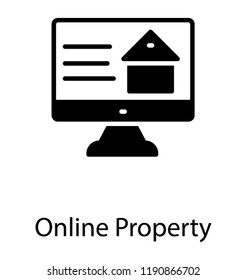 Desktop computer having hut shape home inside, online property