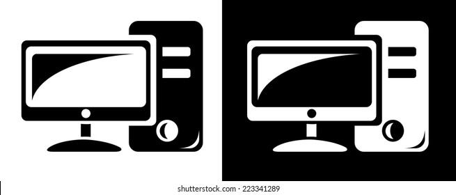 Desktop computer icon
