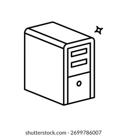 Desktop-Computer-Symbol sauber und moderne Vektorgrafik