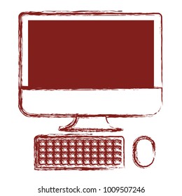 Red LCD monitor vector clip art | Public domain vectors