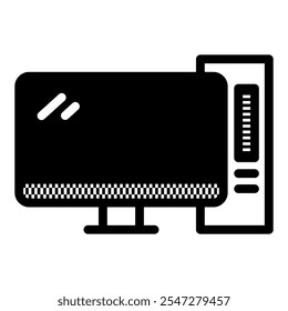 Desktop Computer icon. Computer icon. Electronic device icon