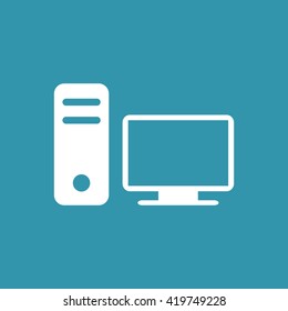 Desktop Computer Icon. Eps-10.