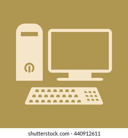 Desktop Computer Icon. Eps-10.