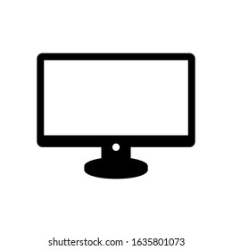 Desktop computer icon graphic for web design. Vector illustration