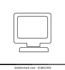 Desktop Computer Icon illustration design