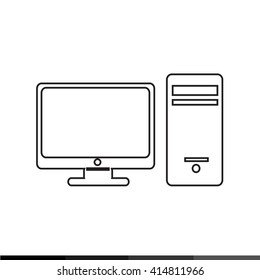 Desktop Computer Icon illustration design