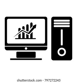 Desktop computer icon image