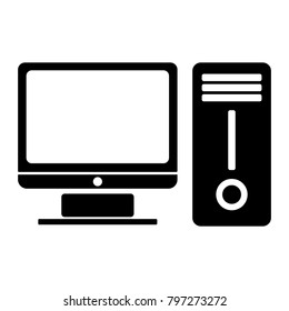 Desktop computer icon image
