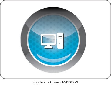 desktop computer icon isolated on white background