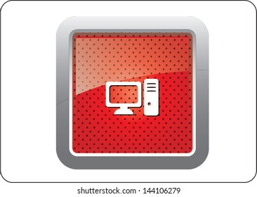desktop computer icon isolated on white background