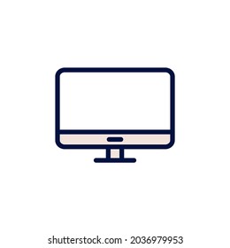 Icono del equipo de escritorio sobre fondo blanco.