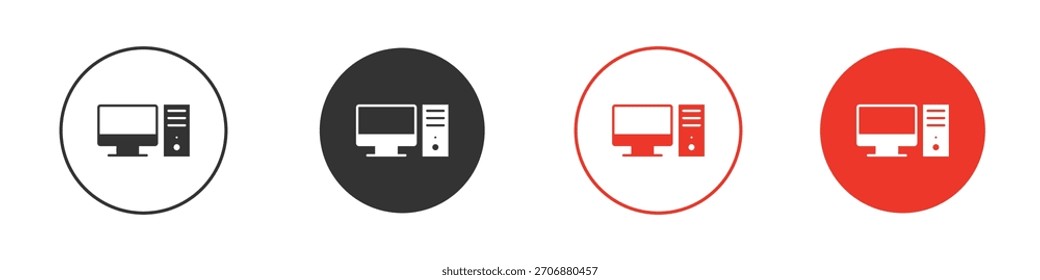 Symbol für Desktop-Computer. Piktogramm-Zeichen für Ui UX
