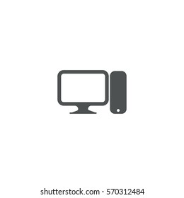desktop computer icon. sign design
