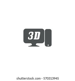 desktop computer icon. sign design