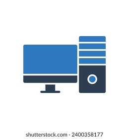 Desktop Computer Icon Sign Symbol 