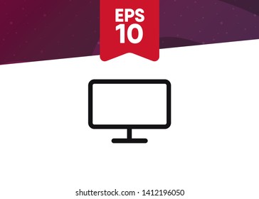 Desktop Computer Icon Symbol Vector Illustration